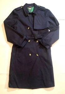 NWT Phillip Lim Target Women’s Size Large Trenchcoat Navy Blue Grass Green - Picture 1 of 7