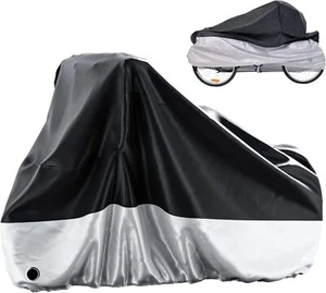 NAIZEA Cubierta de Bicicleta Impermeable Almacenamiento Bicicleta Cubierta Triciclo para 2 Bicicletas - Imagen 1 de 13