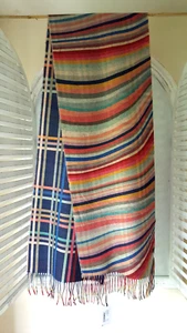 Bufanda de lana y cachemir a cuadros y remolinos doble cara Paul Smith nueva con etiquetas (precio de venta sugerido por el fabricante 195 GBP) - Imagen 1 de 15