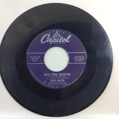 Dean Martin Belle From Barcelona Confused 45 rpm Vinyl Record G G - Image 1 of 4
