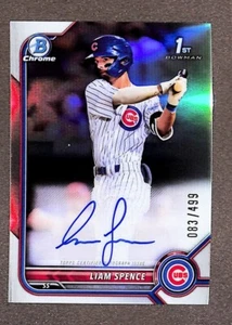 2022 Bowman Chrome #CPA-LS Liam Spence Refractor Prospect Auto /499 - Picture 1 of 3