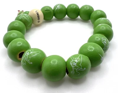 Pulsera Campanilla Cuentas Madera Verde Disney Foto 1 de 4