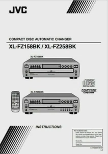JVC - XL-FZ158BK / XL-FZ258BK CD Changer - Operating Instruction - USER MANUAL  - Picture 1 of 1