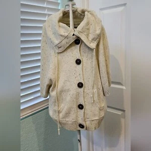 Rubbish Cowl Neck Cream Cardigan Sz Medium - Picture 1 of 4