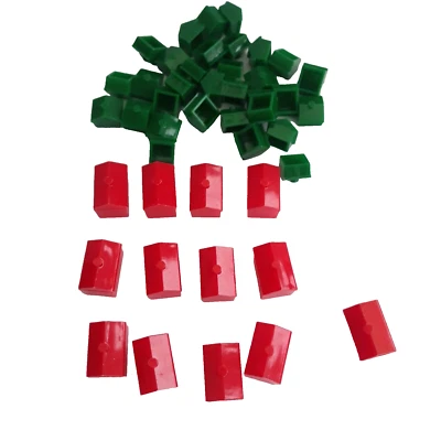 Monopoly  Set of Hotels and House USA American ED Board Game 1998 - Image 1 of 3