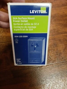 Leviton 5050 50A Surface Mount 3-Pole Power Outlet 125/250V - Picture 1 of 3
