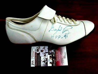 GAYLORD PERRY 2 X CY GIANTS INDIANS PADRE HOF SIGNED AUTO VINTAGE PRO CLEAT JSA  - Image 1 of 4