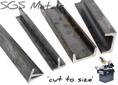 SGS METALS Mild Steel T SECTION & Mild Steel C CHANNEL U Section Bandsaw Cut UK Distributor