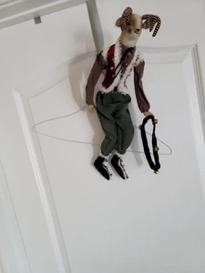 Vintage Mark Roberts REINDEER Rudolph Debonair Plush Doll UNIQUE 20/4 ❤️sj8j2 - Picture 1 of 11