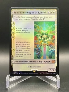 Magic The Gathering Summon: Knights of Round M 0036 Final Fantasy Mythic Raro (Lámina) Juego de cartas coleccionables casi nuevo/m - Imagen 1 de 2