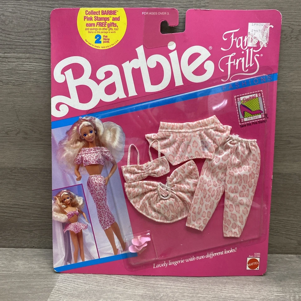 Barbie Vintage Fantasia Frills Lingerie Moda Mattel 5289 Mattel Novo na embalagem 🌸 - Imagem 1 de 4