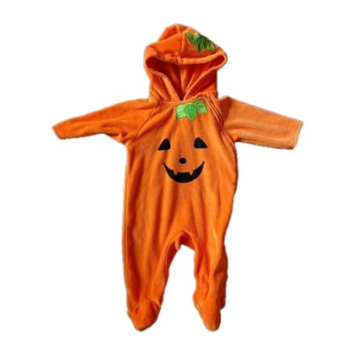 Boys / Girls 3-6 Months Halloween Pumpkin Costume One Piece Orange Infant - Image 1 of 4
