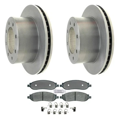 For Ford F-250 Super Duty 05-07 Silver Rear Brake Kit w Semi-Metallic Pads Foto 1 de 4