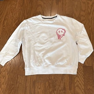 Girls Kids Youth Large Jo + Jax white pullover sweatshirtWorkout Top Long Sleeve - Picture 1 of 10