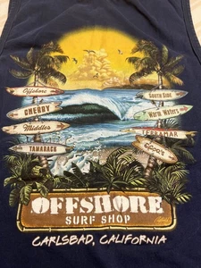 OFFSHORE SURF SHOP Carlsbad, Cali, Costal Classics UNISEX SMALL S Tank Top 2000s - Picture 1 of 14