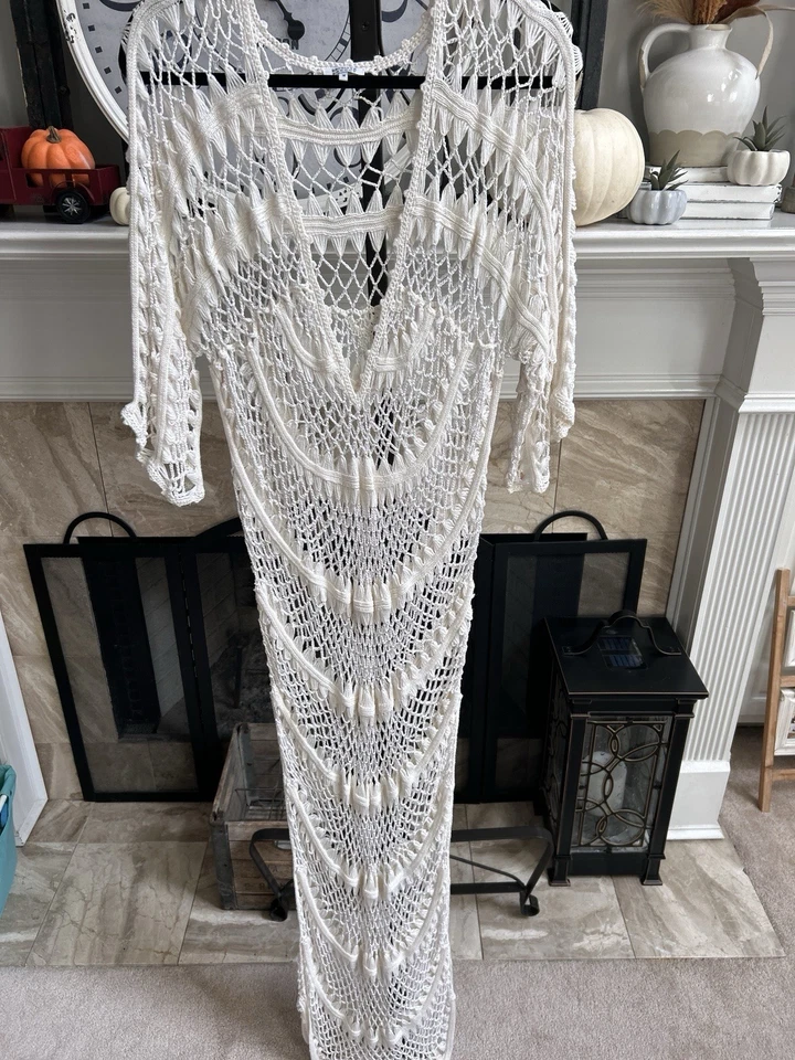 UNIVERSAL THREAD sleeveless tuninc midi dress in tie dye yellow - sz L large - Image 1 of 1