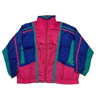 Chaqueta colorida retro neón estilo esquí años 90 vintage talla grande para hombre’s Foto 1 de 4