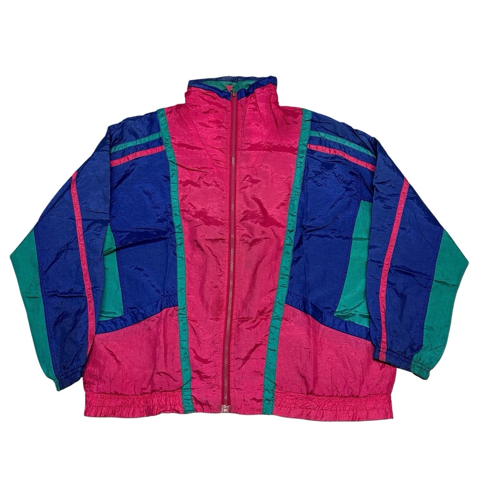 Chaqueta colorida retro neón estilo esquí años 90 vintage talla grande para hombre’s Foto 1 de 4