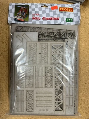 BACHMANN #39205 1/32 SCALE Retro Grandstand Laser-Cut Kit Slot Car Proses - Image 1 of 3