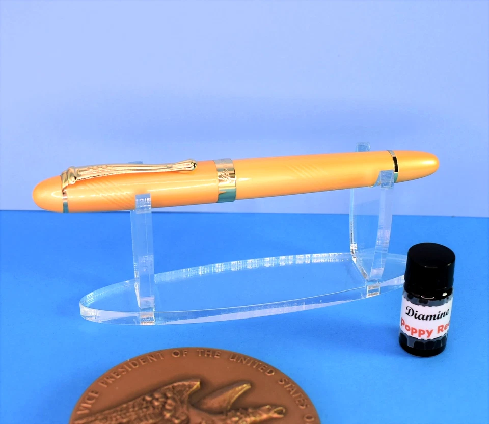 PLUMA ESTILOGRÁFICA JINHAO ELITE X450 ROYAL YELLOW PRESTIGE ~ FINA NUEVA EN CAJA Y TINTA PREMIUM Foto 1 de 2