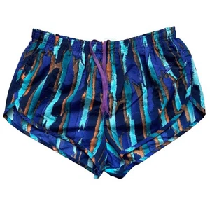 Costume da bagno uomo Speedo vintage taglia M corto astratto multicolore 2" cuciture interne atletico - Foto 1 di 7