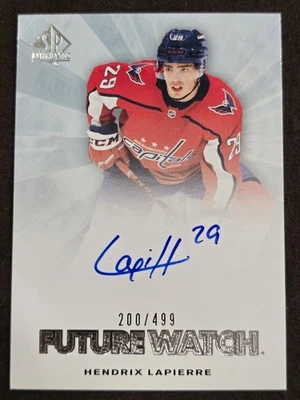 2021-22 SP Authentic Retro Future Watch Auto On Card /499 Hendrix Lapierre RC - Image 1 of 2
