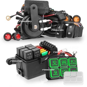 Panel de interruptor de 6 velocidades Barra de luz LED Caja de control de circuito con kit de señal de giro UTV Leds - Imagen 1 de 24