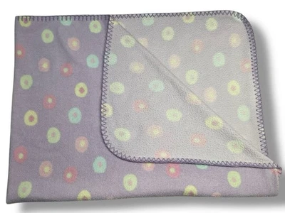 Circo Lavender Fleece Soft Circles Dots Baby Blanket Approx 30x40” - Image 1 of 4