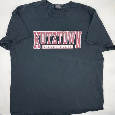 Kutztown Golden Bears MV Sport Men's Size XL Black Cotton Short Sleeve T-Shirt - Image 1 of 4
