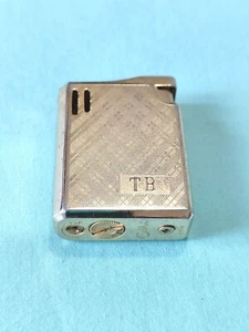 Vintage MCM Colibri Lighter Textured Gold Plate Monogrammed Thurman Brown  - Picture 1 of 9