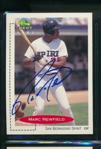 1991 Classic Best #4 Marc Newfield Spirit Signed Autograph (AF54) SWSW