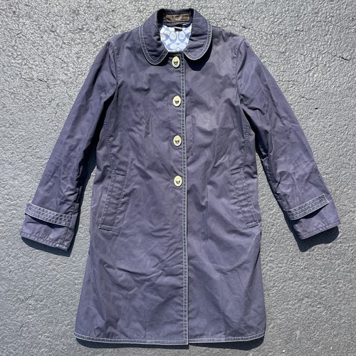 Coach NY PeaCoat donna US 10 cappotto trench blu navy medio