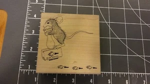 Estampilla de goma House Mouse edición limitada página estampado de pata NUEVO Pogo 1998 rosa - Imagen 1 de 4