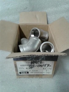 Qty 10 Smith-Cooper 45 Degree Threaded Elbow 304 Stainless 1" 150# Cast S3014F - Picture 1 of 8