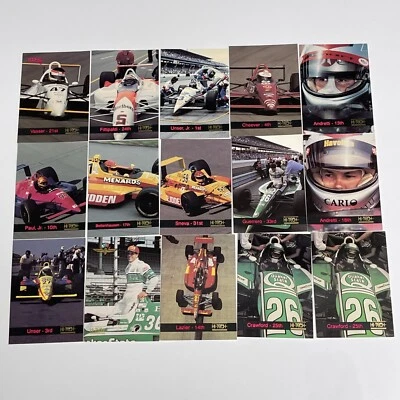 1993 Hi-Tech Indy 23-Card Lot – Vasser Fittipaldi Unser Rahal Andretti NM - Image 1 of 4