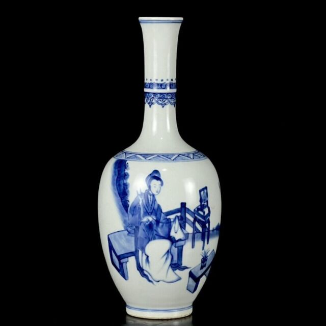 白色青铜中国古董花瓶| eBay