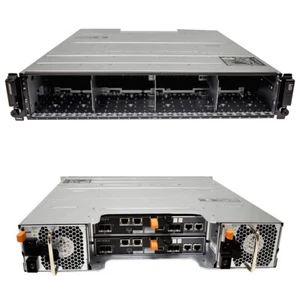 Dell PowerVault MD3820f 2xController ISCSI 10G 7YJ34 2x PSU 24 Bay 2,5 - Afbeelding 1 van 3