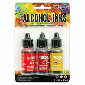 Ranger Tim Holtz 2020 tinta de alcohol 0,5 oz, 3 piezas espectro naranja/amarillo, Tak69645 nuevo - Imagen 1 de 3