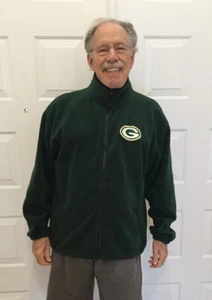 Vintage GreenBay Packers JACKE Logo SOFT GREEN Fleece Full ZIPPER Herren XL NEU - Bild 1 von 7