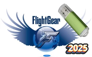 FlightGear 2025 Professional Flight Simulator Airplane Helicopter ~ DELUXE 3+ GB - Imagen 1 de 22