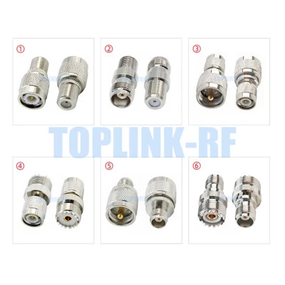 1x TNC Male Female to F UHF PL-259 SO-239 Male Female RF Coax Connector Adapter - Image 1 of 2