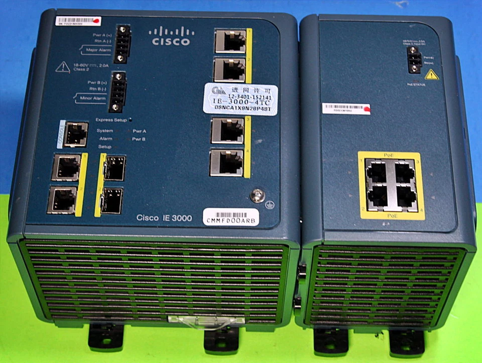 IE-3000-4TC Cisco 4-Port Industrial Ethernet Switch with IEM-3000-4PC Modules - Image 1 of 1