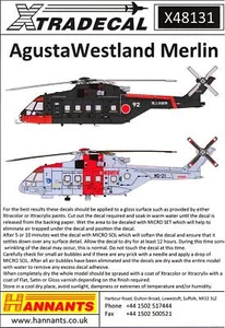 Xtra Decals 1/48 Augusta Westland Merlin Helicopter - Bild 1 von 7