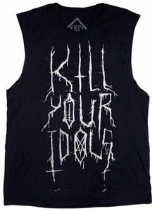 24HRS LIP SERVICE GOTHIC PUNK ROCKER KILL YOUR IDOLS TANK TOP CAMI SHIRT UNISEX - Picture 1 of 5