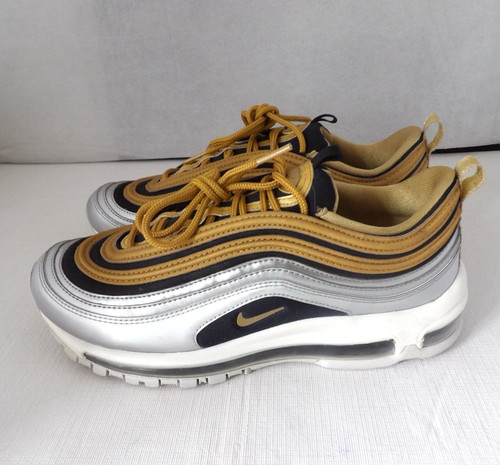 Scarpe da ginnastica Nike Air Max 97 SE oro argento autentiche da donna taglia 9 M