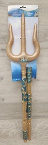 Disney The Little Mermaid King Triton Trident 56.5" Costume 2022 Brand New - Picture 1 of 12