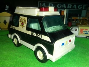 Vintage Buddy L. Mini Patrol-Police Van #49683-Japan Black & White 1980's Nice1 - Bild 1 von 12