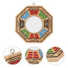  Holz Tai Chi Klatschspiegel Hngendes Dekor Chinoiserie-Ornamente Bagua-Spiegel
