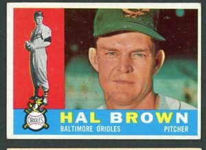1960 Topps Hal Brown #89 Baltimore Orioles Baseball Card No Creases