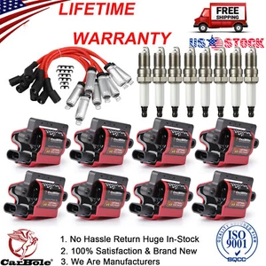 8x Ignition Coil UF271 + 8x Spark Plugs 41-962 + 8x Wires For Chevy LS3 4.8/5.3L - Picture 1 of 14